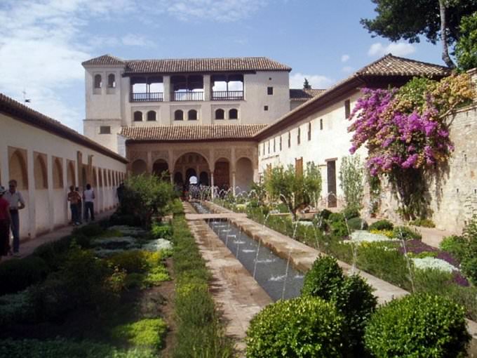 Fountains at Rose Garden Granada, Spain