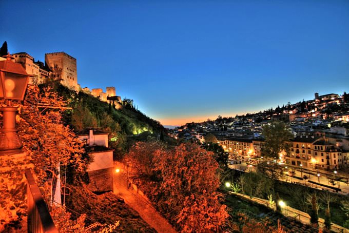 The Alhambra at dusk