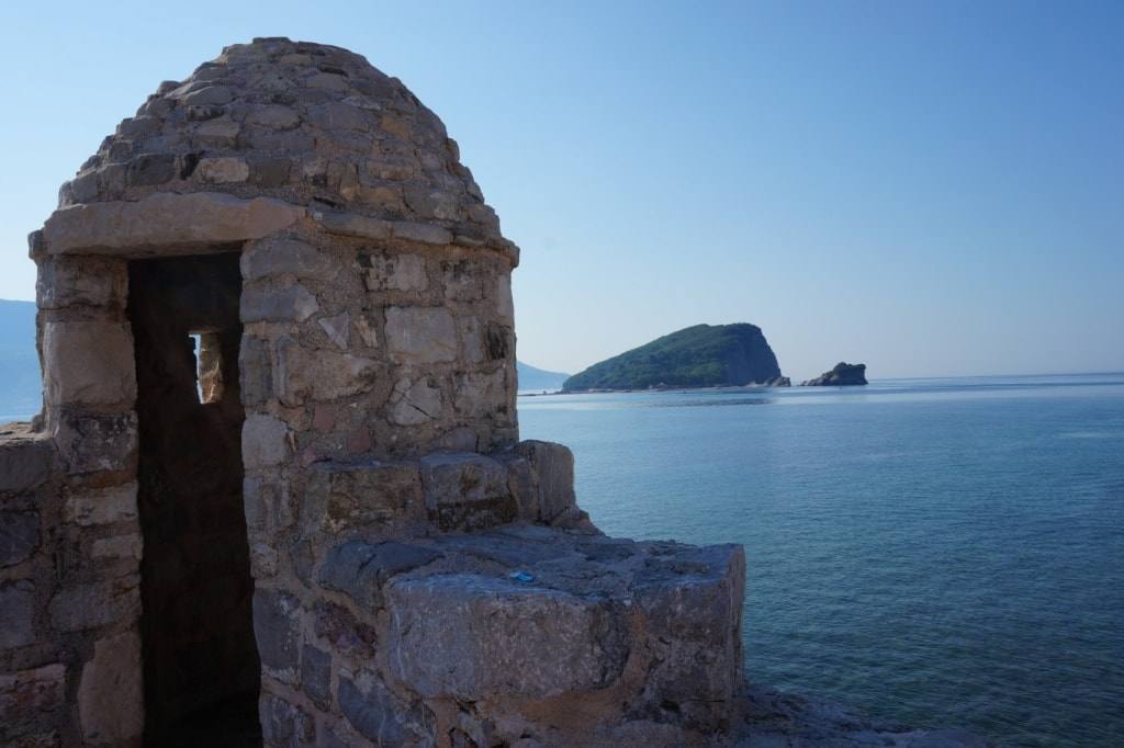 sea view from fortress walls Budva Old town