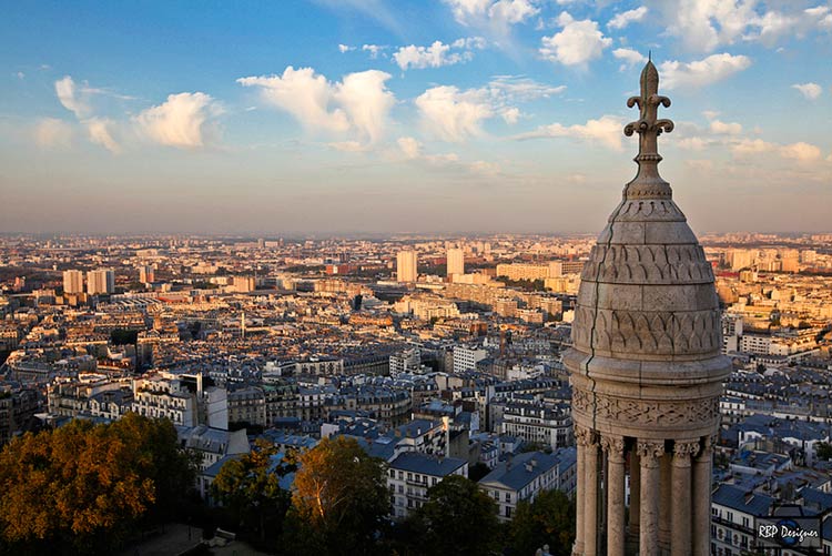 панорама парижа фото