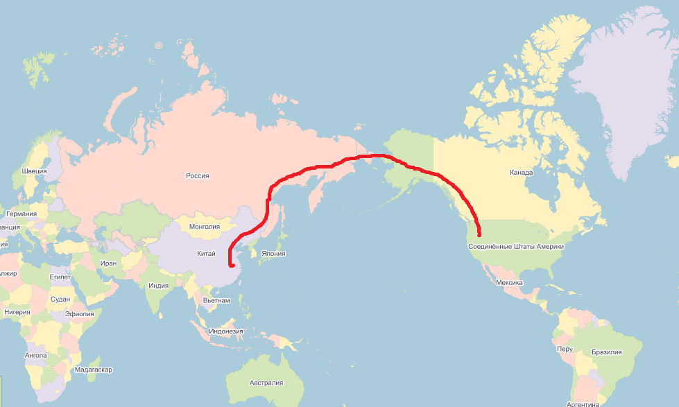 Расстояние до китая. Северная трансконтинентальная магистраль. Путь от Китая до США. Путь из России в Америку. Железнодорожный путь из Китая в Америку.