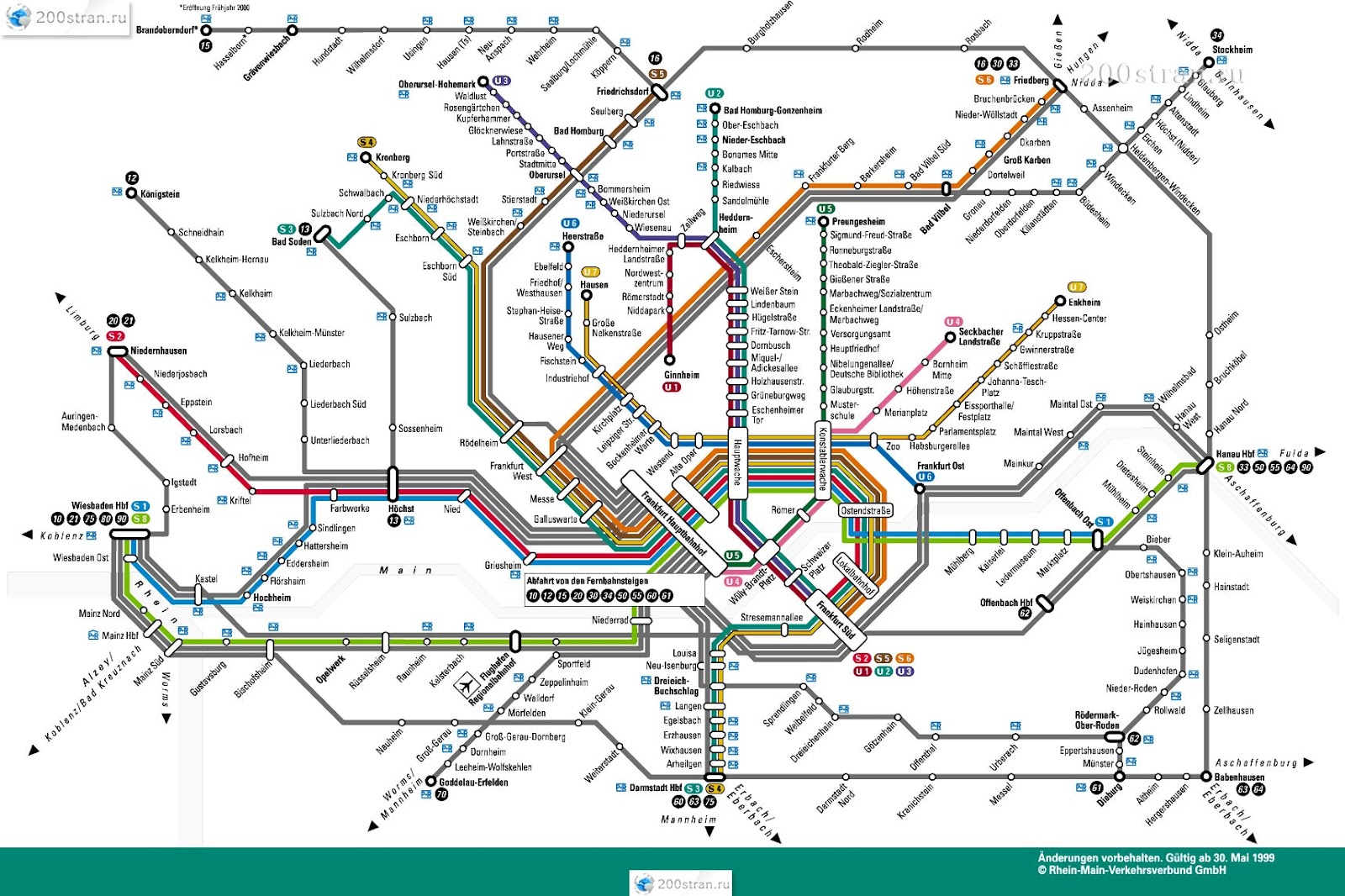 Карта метро франкфурта на майне