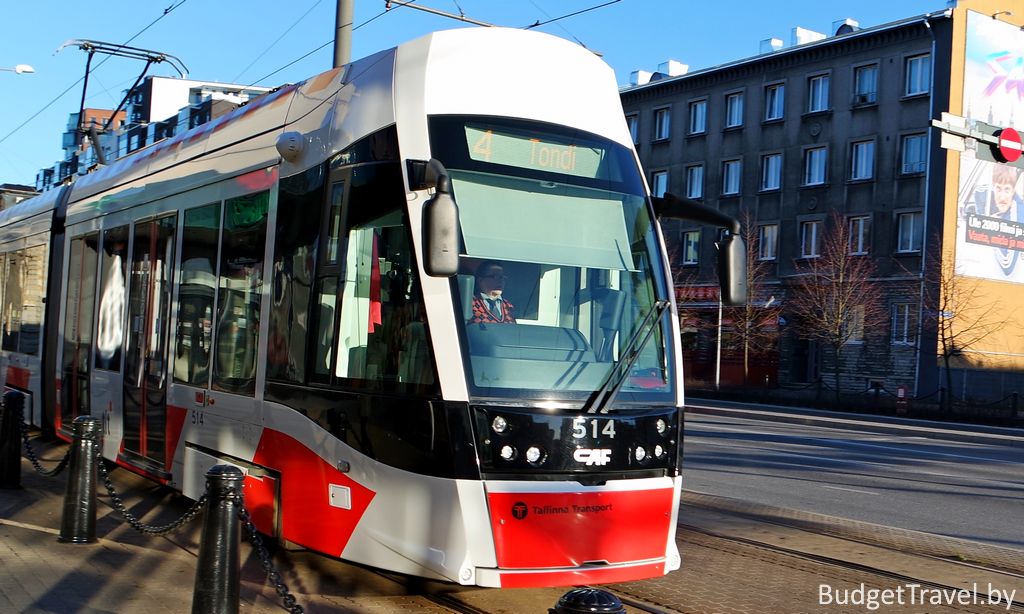 Трамвай 4 в аэропорт Таллина
