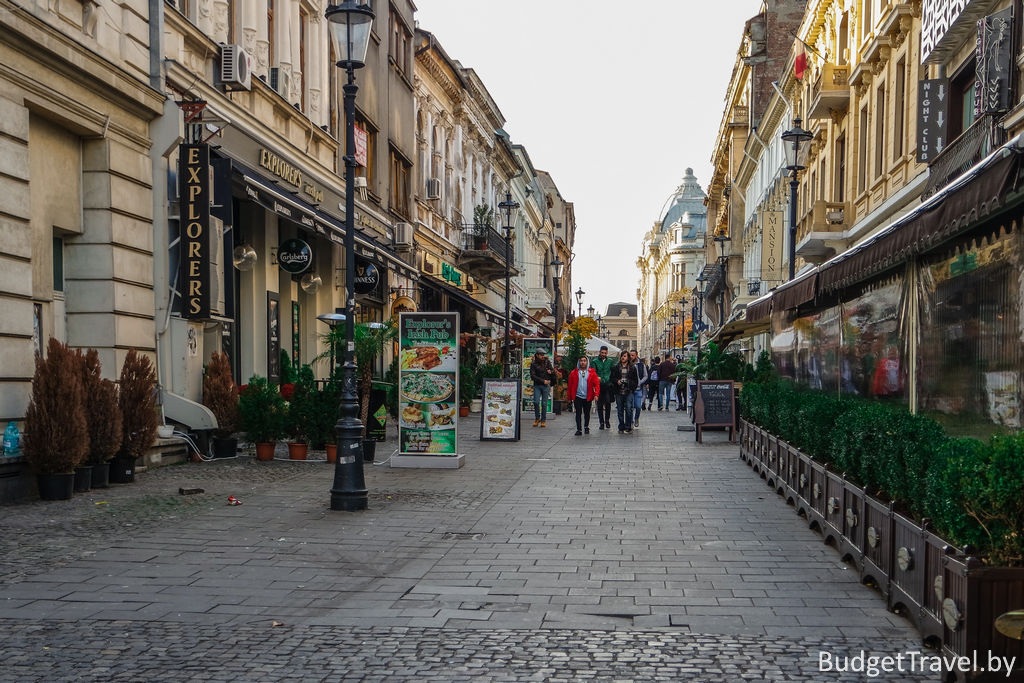 Улицы старого города в Бухаресте