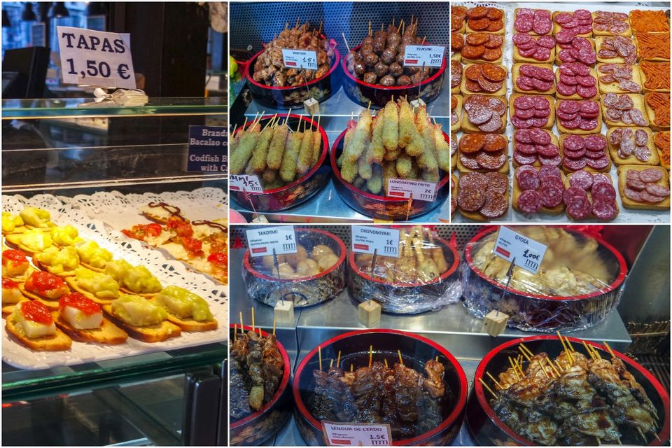 Закуски на рынке Сан Мигель в Мадриде