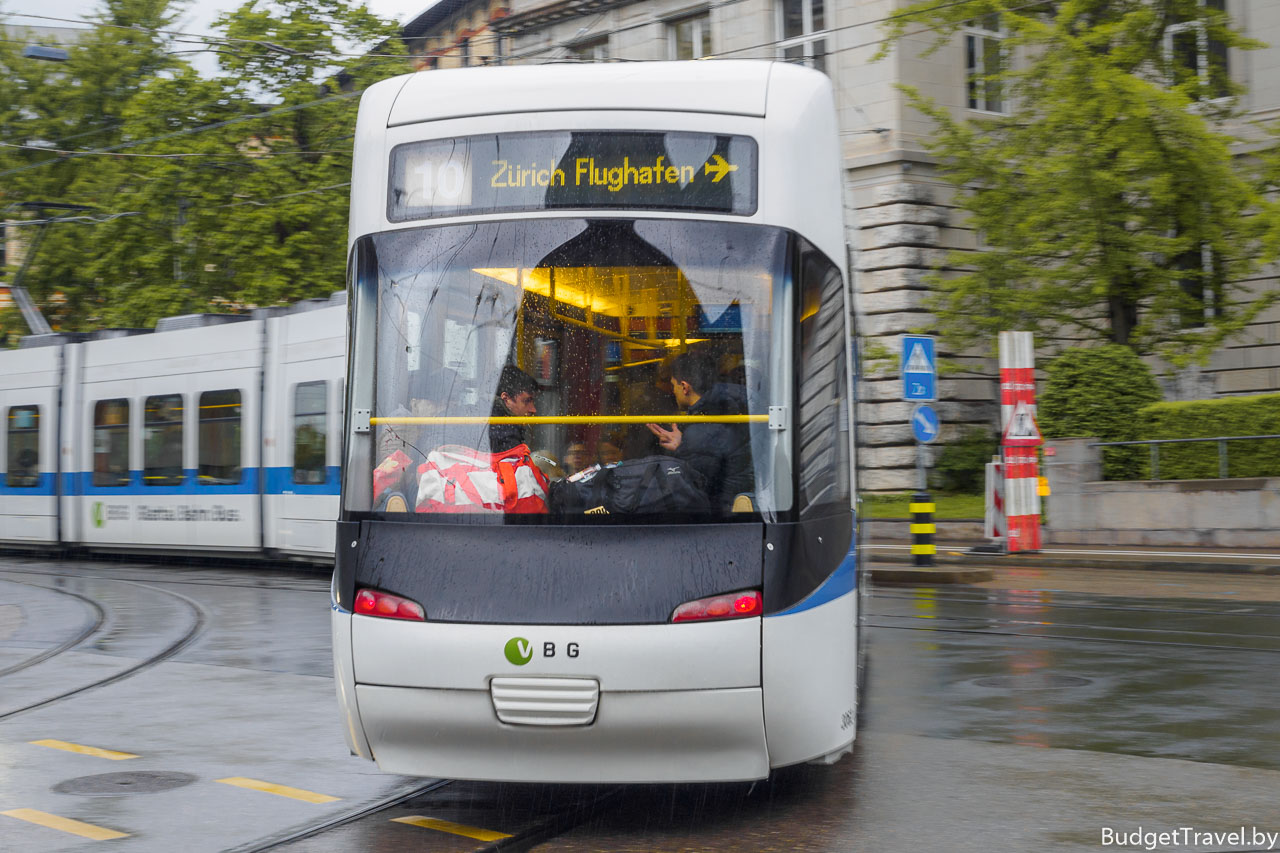 Трамвай в Аэропорт Цюриха