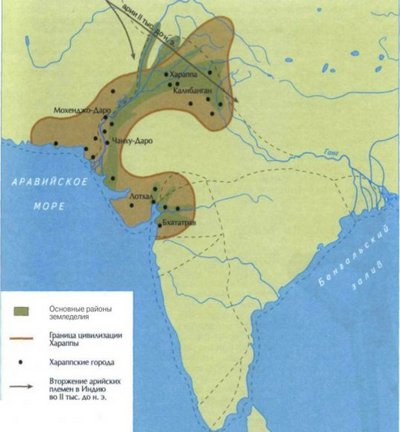 Карта древней Индии