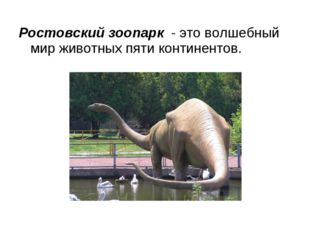 Ростовский зоопарк - это волшебный мир животных пяти континентов. 