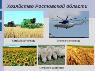 Хозяйство Ростовской области Комбайностроение Вертолетостроение Сельское хозя