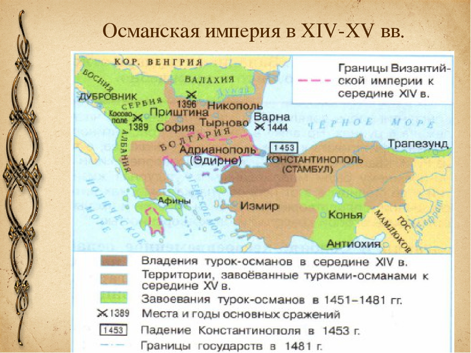 Какое государство называют империей государства. Завоевания турок Османов в 14-15 веках. Османская Империя в XIV-XV ВВ. Территория Османской империи. Завоевания Османской империи в 14-15 ВВ.
