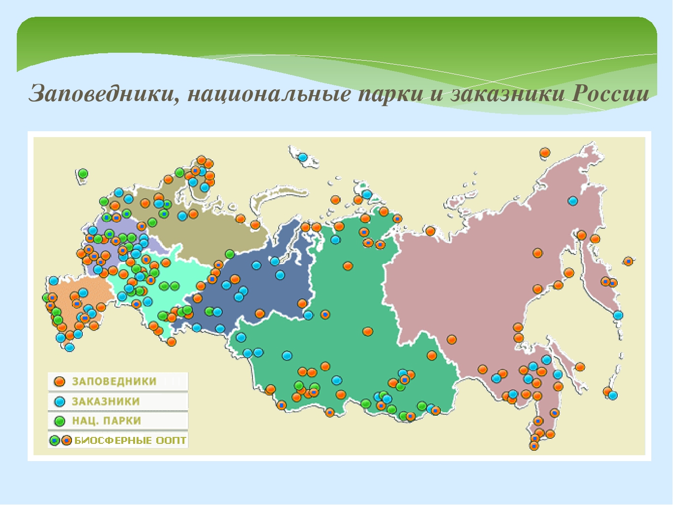 География 8 класс особо охраняемые территории россии