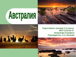 Подготовила: ученица 3 А класса МОУ СОШ № 37 Напалкова Елизавета Руководитель