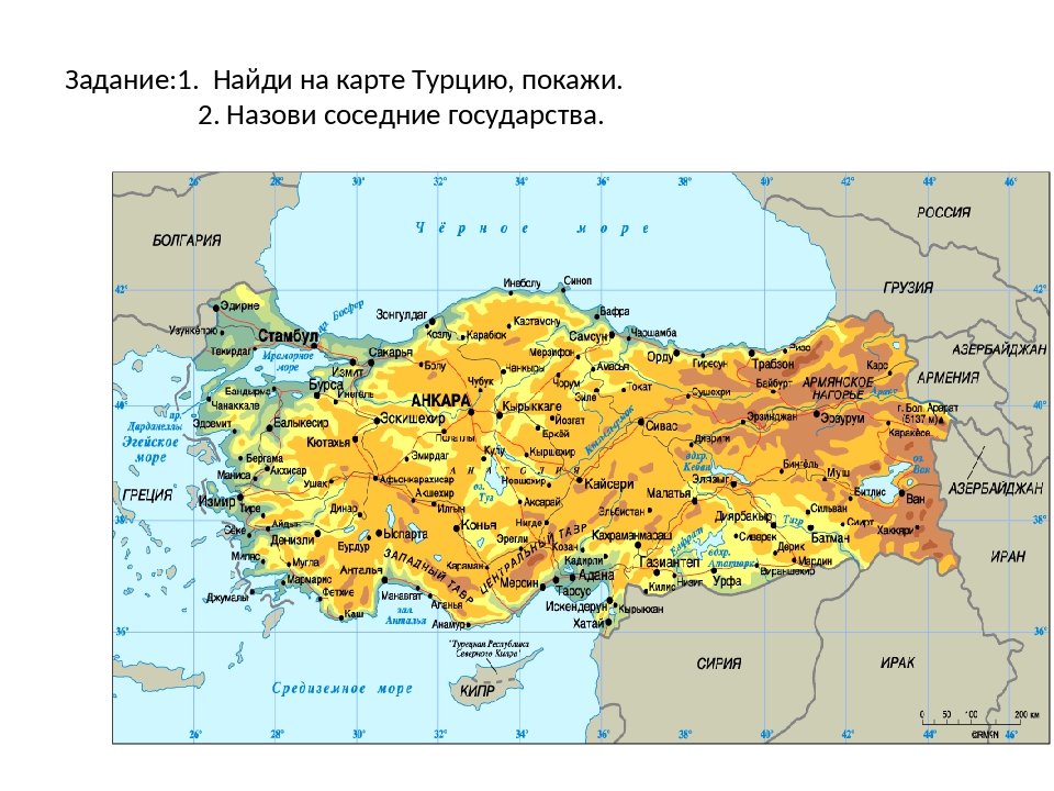 Карта турции фото