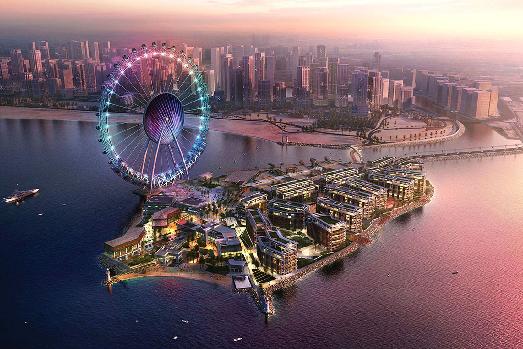 The Dubai Eye на острове Bluewaters в Дубае — самое высокое в мире колесо обозрения