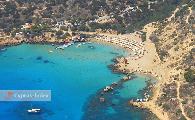 Пляж Коннос. Песчаные пляжи Кипра в районе курортного города Протарас
