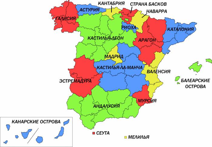 регионы испании 