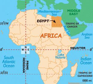 египет на каком материке расположена 