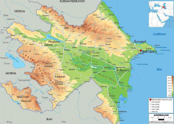 территория азербайджана 