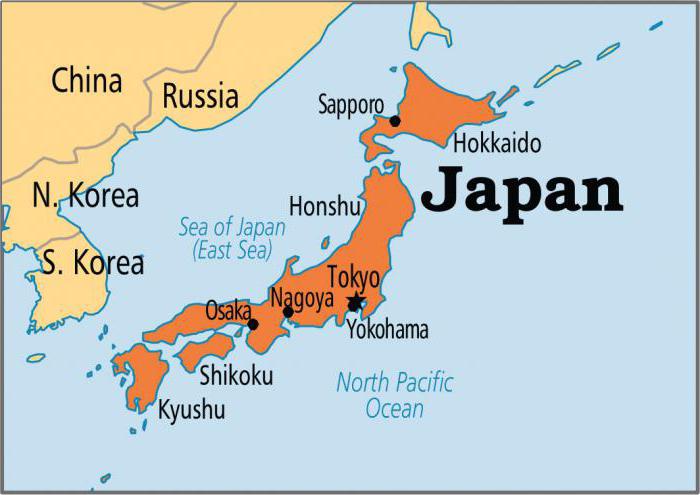 где на карте япония