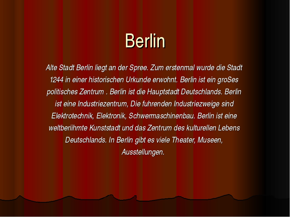 Берлин на немецком. Рассказ о Берлине на немецком языке. Презентация на немецком языке. Сообщение о Берлине. Берлин презентация на немецком языке.