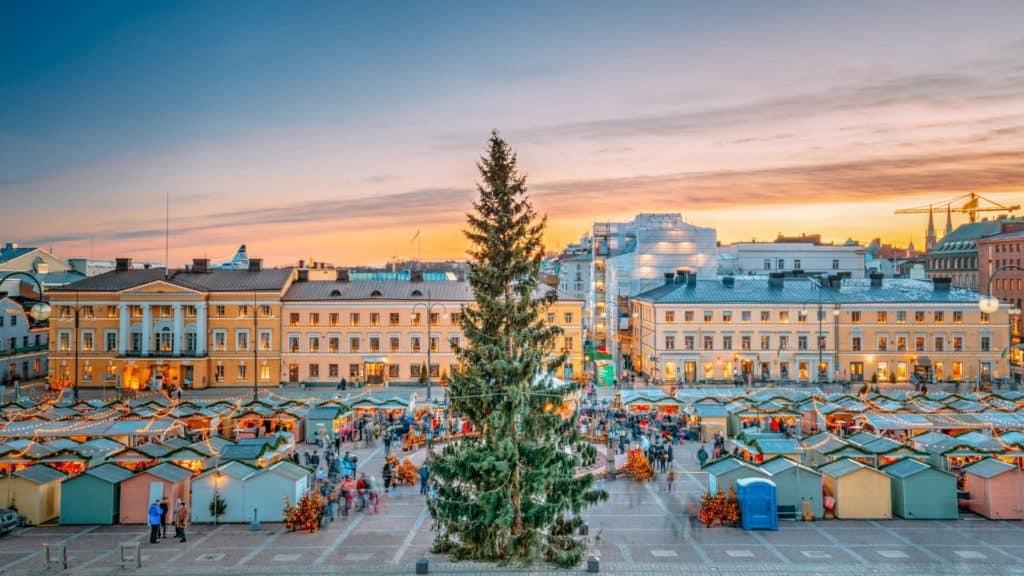 Christmas market in Helsinki