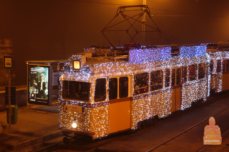 Будапешт - новогодний трамвай