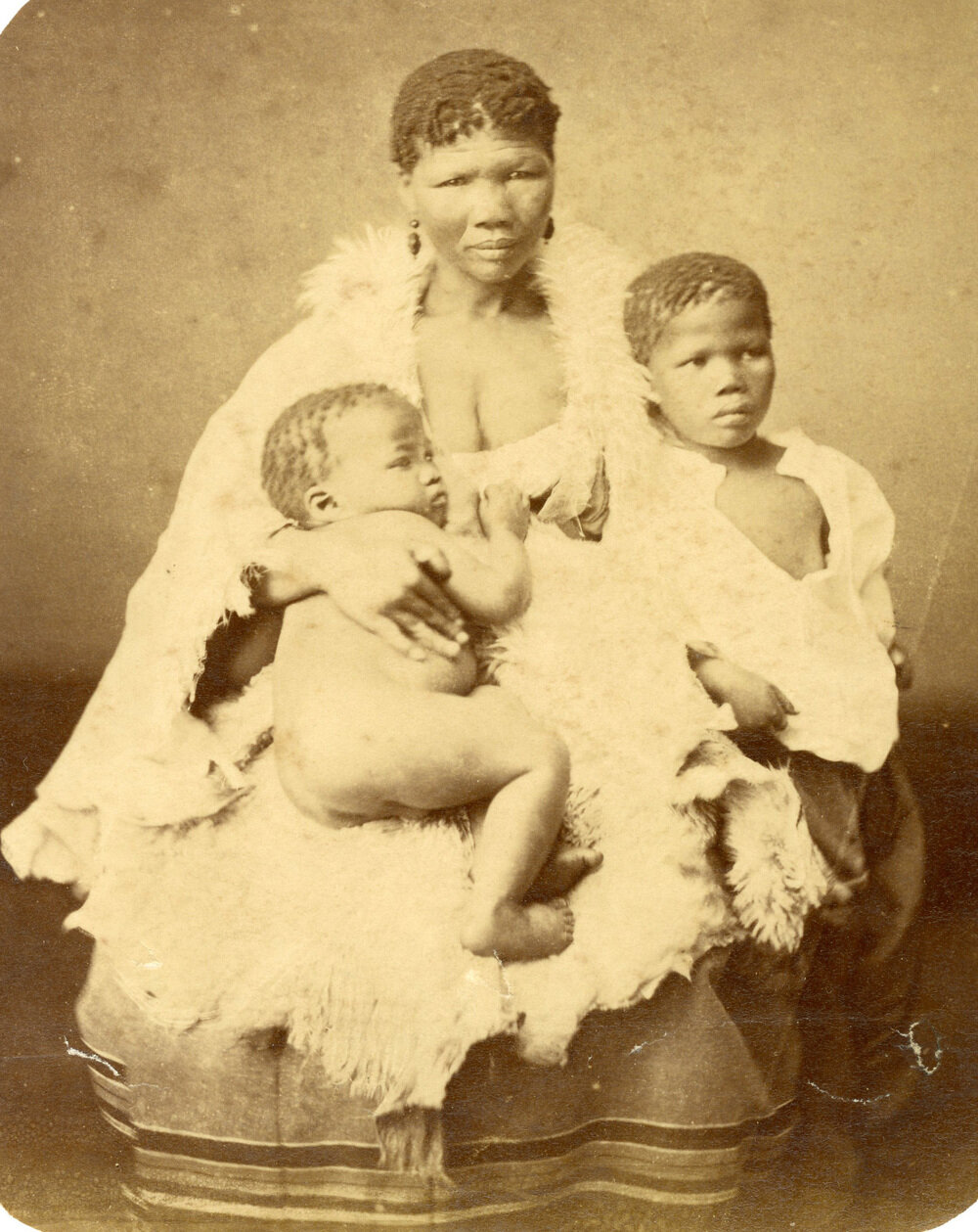 Бушменка и ее детей. 1870