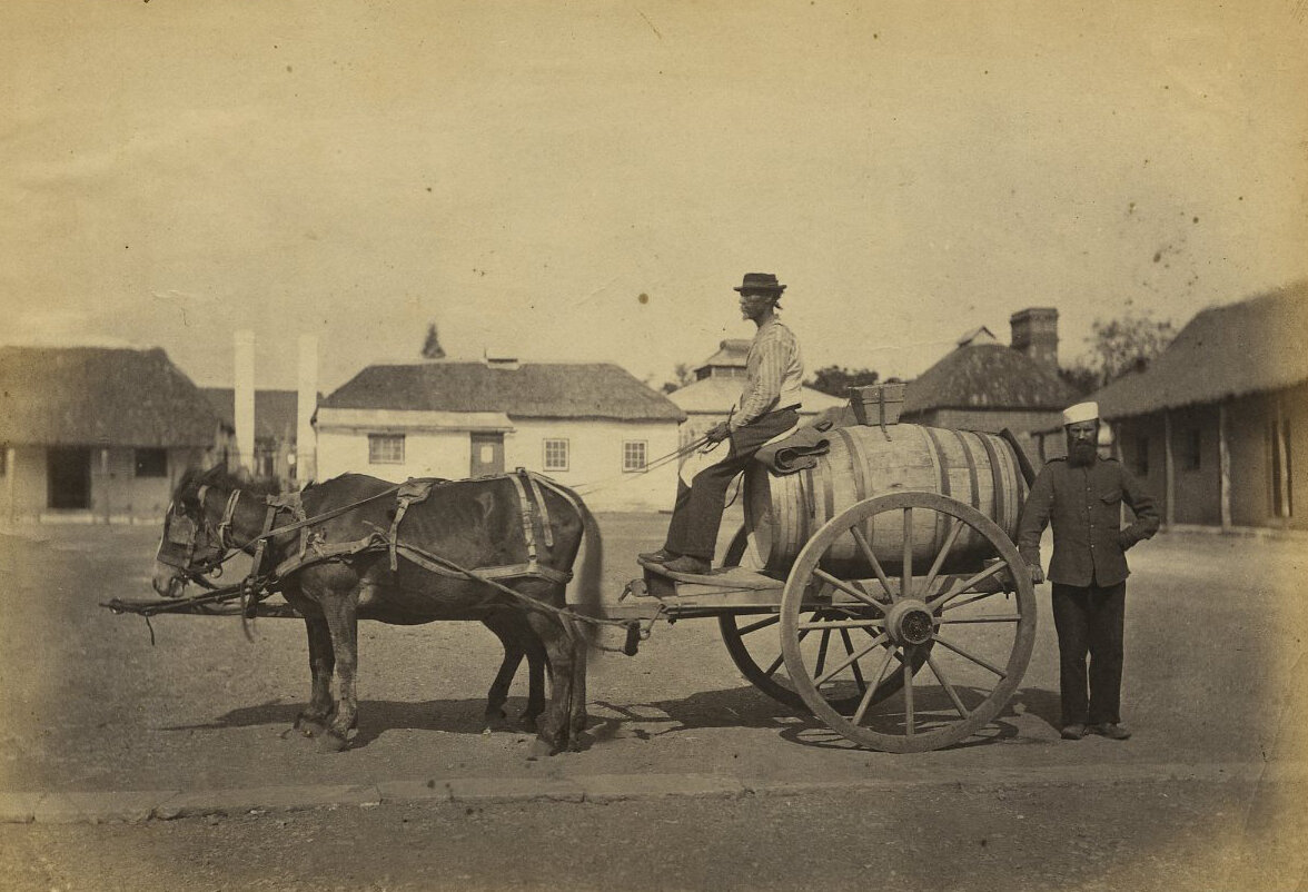 Общественный водовоз. Кейптаун, Южная Африка,1870-х годов