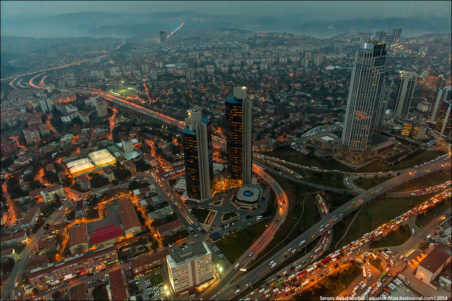 Ночной Стамбул с небоскреба