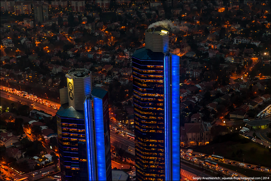 Ночной Стамбул с небоскреба