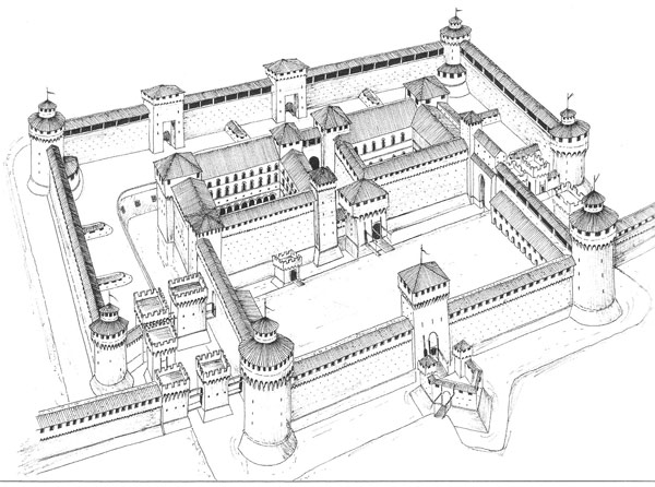 Замок Сфорца чертеж