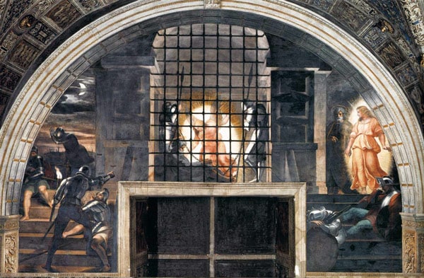 Фреска Изведение апостола Петра из темницы