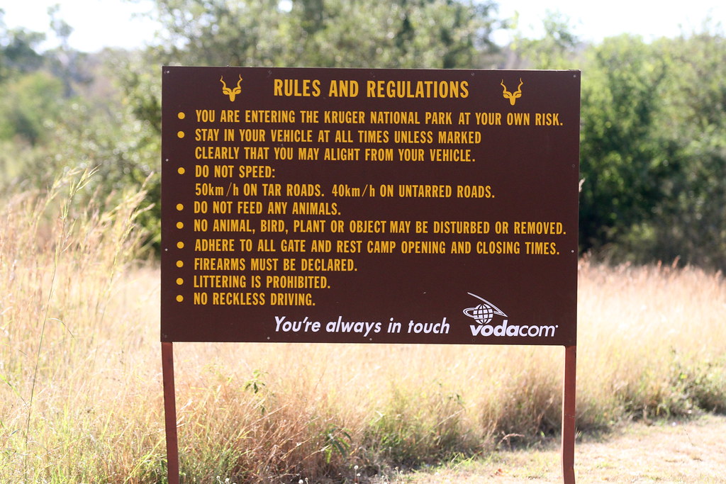 Kruger National Park Rules