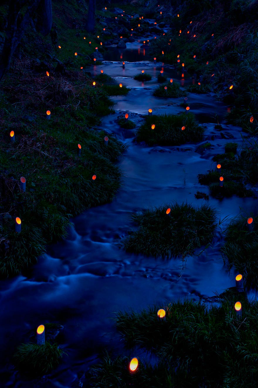 Япония: самые красивые места Japan Фестиваль бамбуковых светильников в городе Такета
