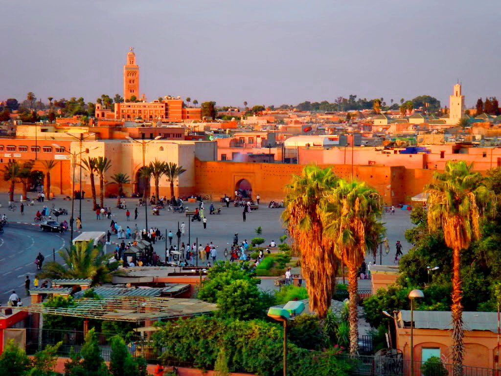 Город Марракеш в Марокко