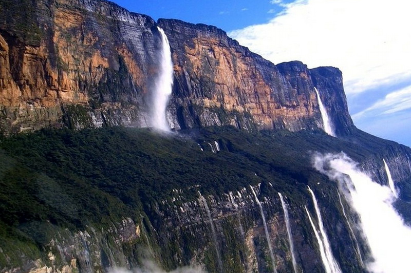 Каскады водопадов на плато Рорайма