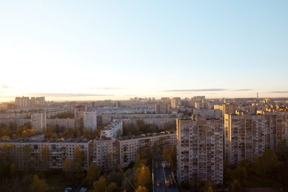 Вид с крыши ЖК Лондон Парк в Санкт-Петербурге