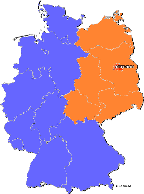 Земля Берлин на карте Германии