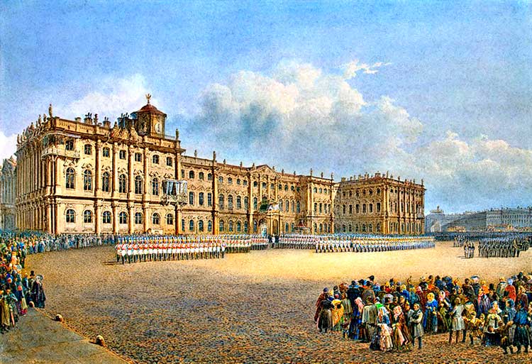 Зимний дворец в конце 18 века