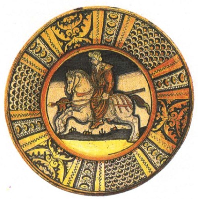 Блюдо с изображением османского воина. XV в.