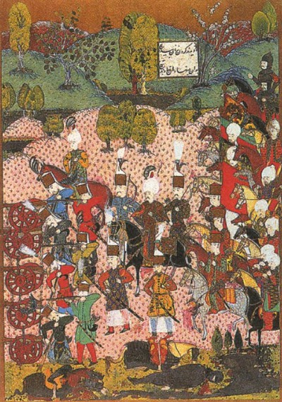 Битва при Мохаче. 1526 г. Турецкая миниатюра. XVI в.