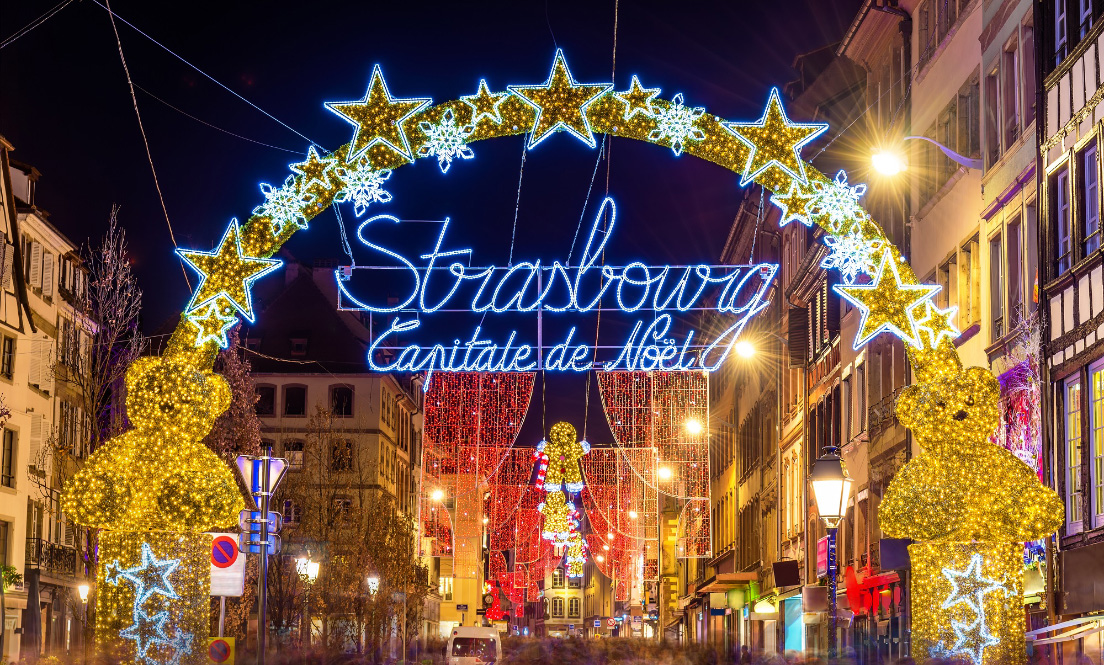 Рождественская ярмарка на улицах Страсбурга