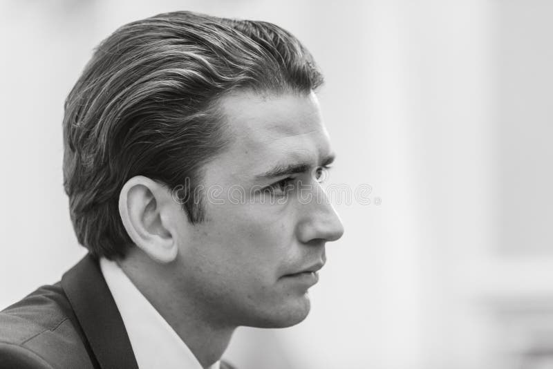 Federal Chancellor of the Republic of Austria Sebastian Kurz. KIEV, UKRAINE - Sep 04, 2018: Federal Chancellor of the Republic of Austria Sebastian Kurz during a stock photography