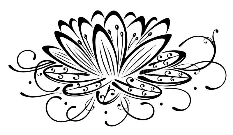 Lotus, flowers royalty free illustration