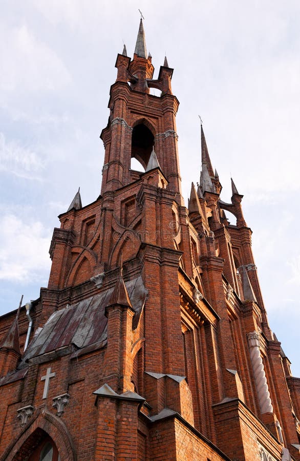 Roman-Catholic church in Samara stock image