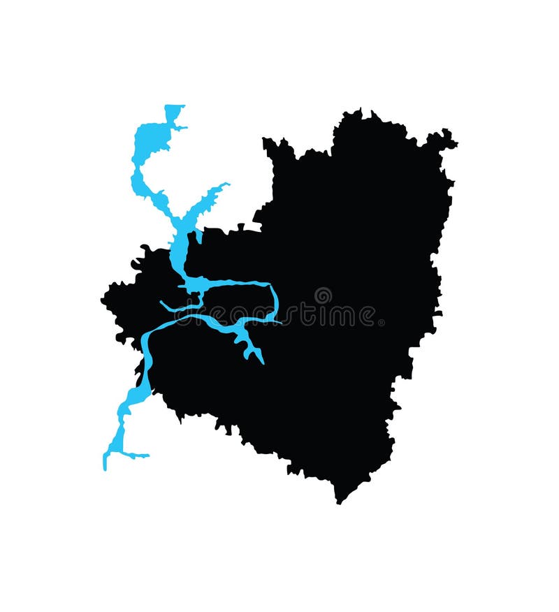 Samara oblast map. Samarskaya oblast map. Russia oblast map. vector illustration