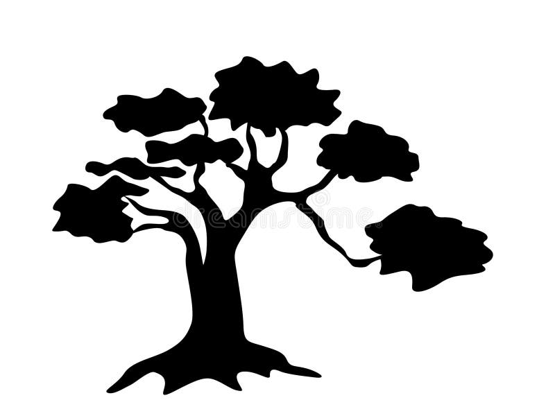 Tree silhouette vector illustration