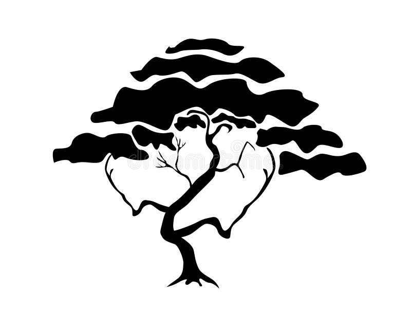 Tree silhouette royalty free illustration