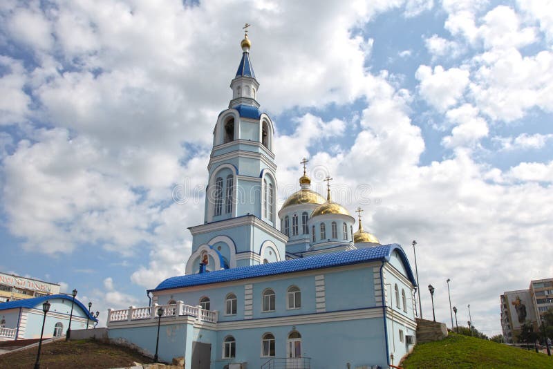 View at Temple of Kazan icon of the mother of god in Saransk, Repulic Mordovia royalty free stock photography