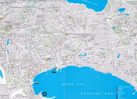 Туристическая карта Баку